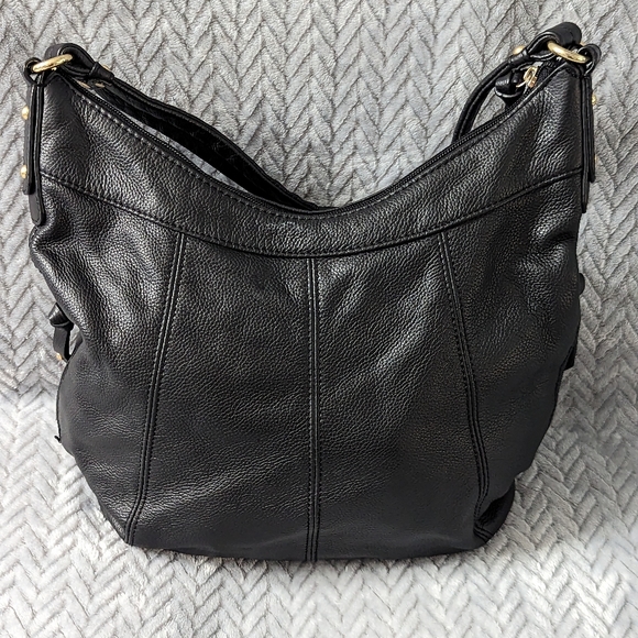 Clarks Black Leather Handbag Purse - Picture 3 of 5